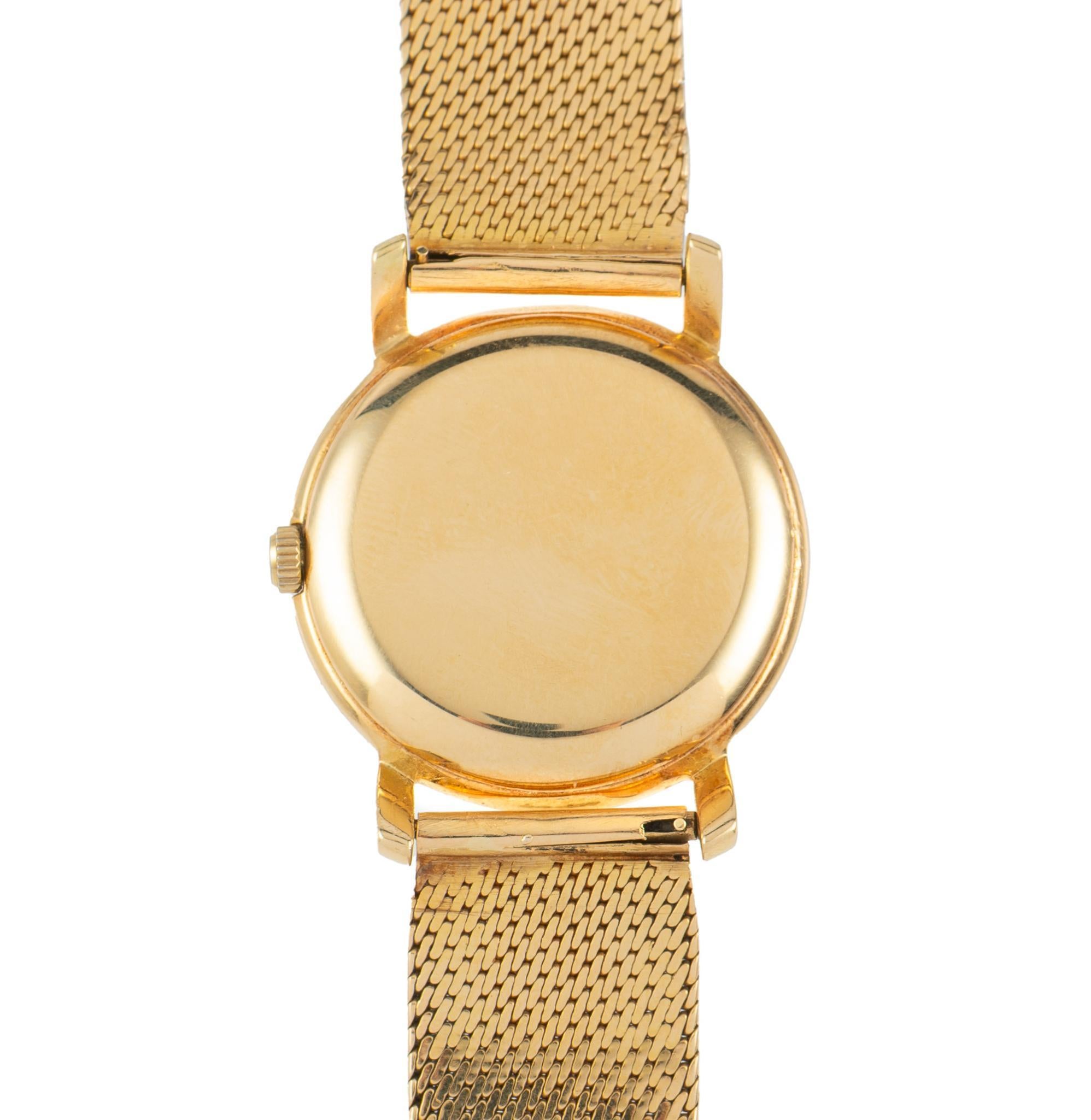 Patek Philippe Montre bracelet à mailles en or 18 carats Geneve Vintage 2506 Manual en vente 7
