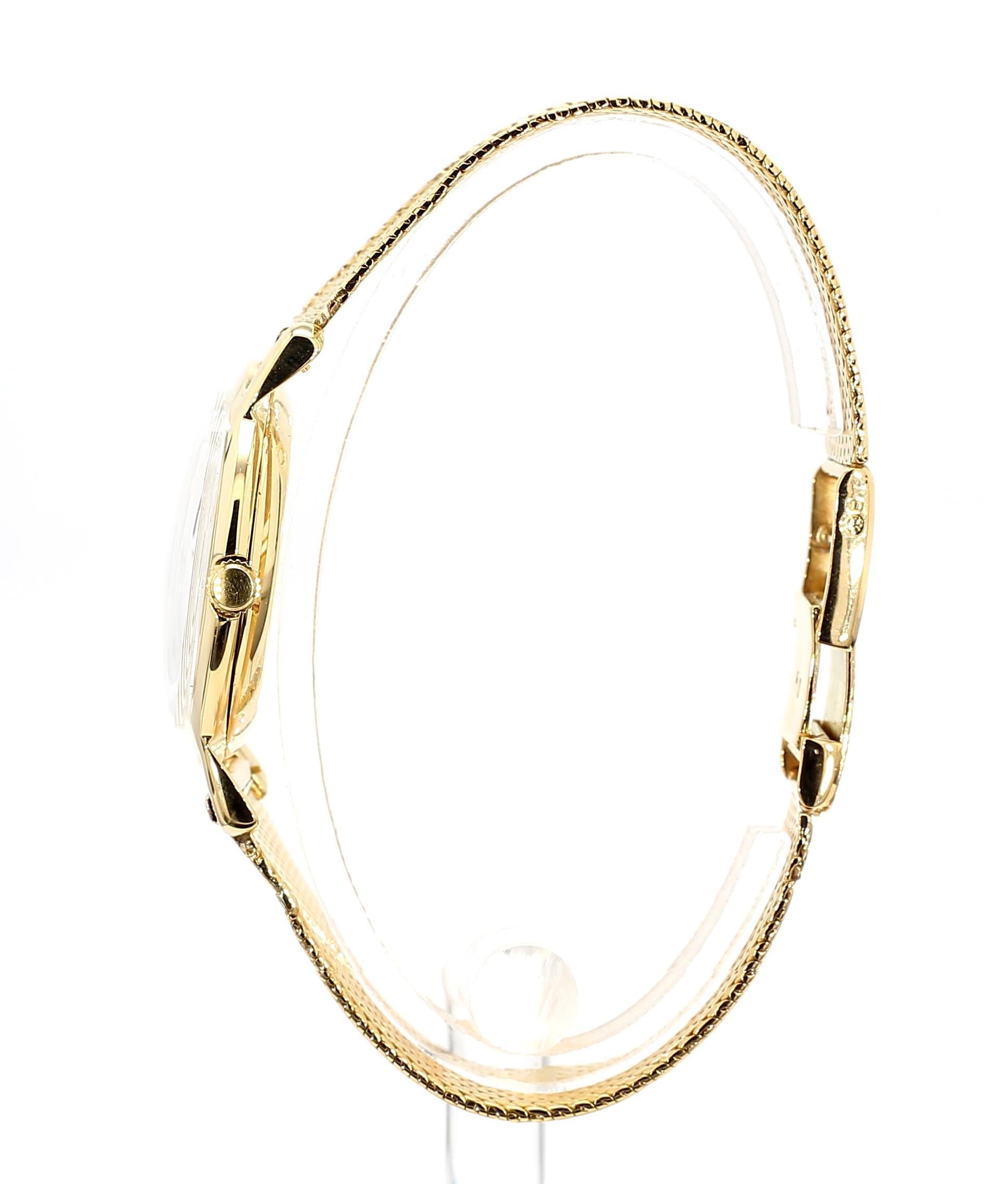 Patek Philippe Montre bracelet à mailles en or 18 carats Geneve Vintage 2506 Manual en vente 3