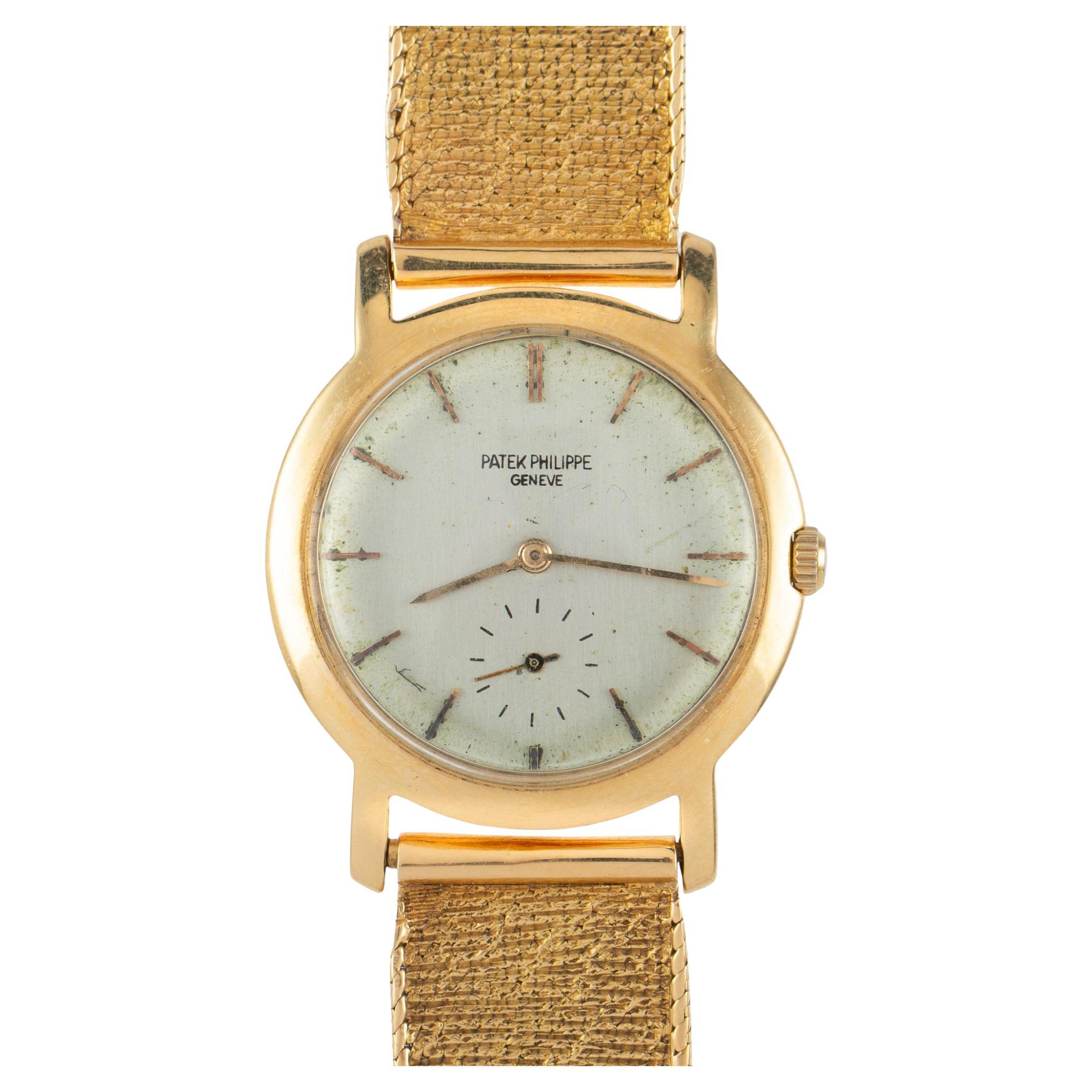 Orologio Patek Philippe Vintage 2506 Manuale con bracciale a maglie d'oro 18 carati