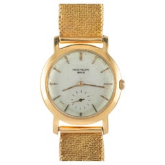 Patek Philippe Geneve Vintage 2506 Manual 18K Gold Mesh Bracelet Watch