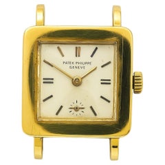 Patek Philippe Genève Vintage Square 18K Gold Wristwatch with Angled Crystal, Ci Patek Philippe Genève Vintage Square 18K Gold Wristwatch with Angled Crystal, Ci