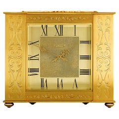 Vintage Patek Philippe Gilded Demi-Lune Solar Desk Clock