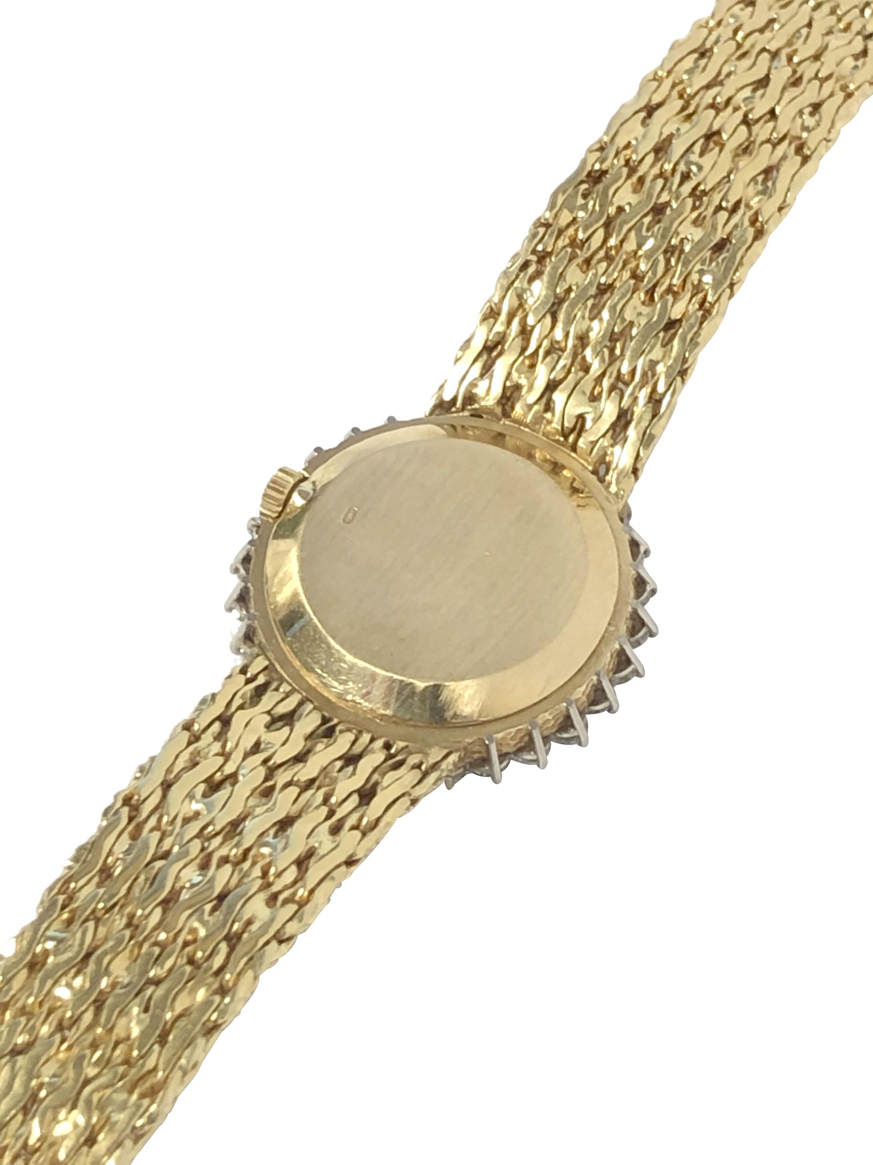 Mechanische Damen-Armbanduhr von Patek Philippe aus Gold und Diamanten (Rundschliff)