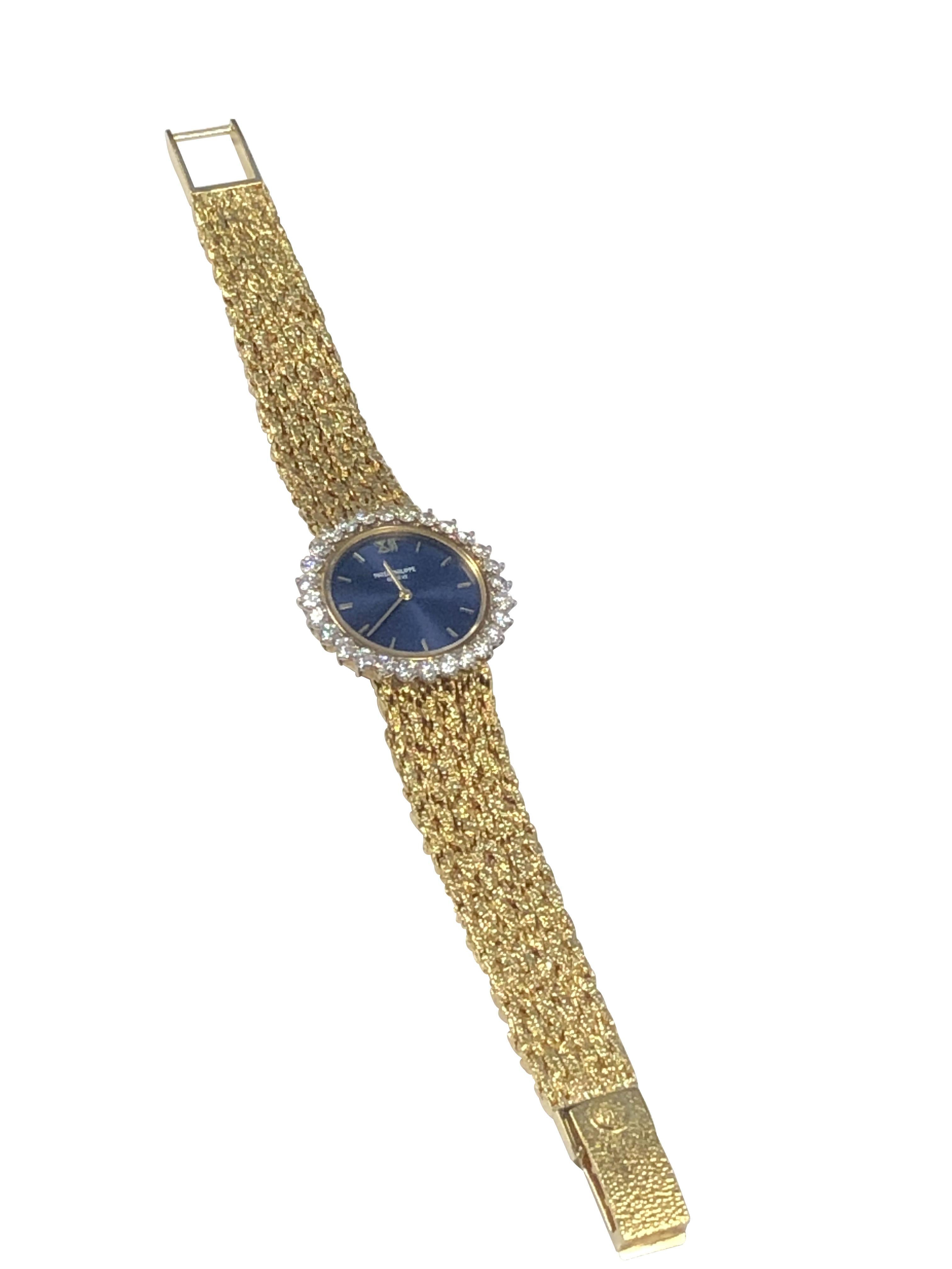 Women's Patek Philippe Gold and Diamonds Ladies Mechanical Wrist Watch