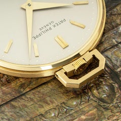 Patek Philippe Gold Keyless Lever Pocket Watch NOS 600 C1964