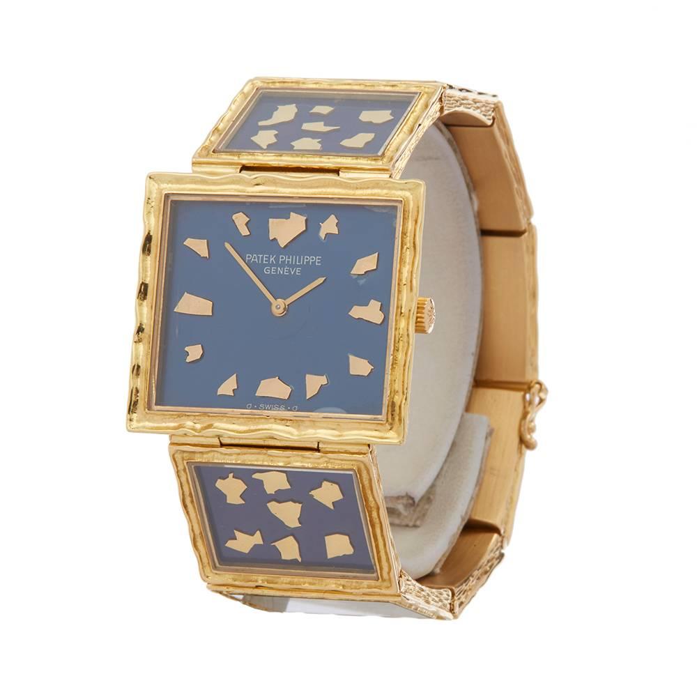 Ref: COM1566
Manufacturer: Patek Philippe
Model: Gold Nugget
Model Ref: 
Age: 
Gender: Mens
Complete With: Xupes Presentation Box
Dial: Blue Other
Glass: Sapphire Crystal
Movement: Automatic
Water Resistance: To Manufacturers Specifications
Case: