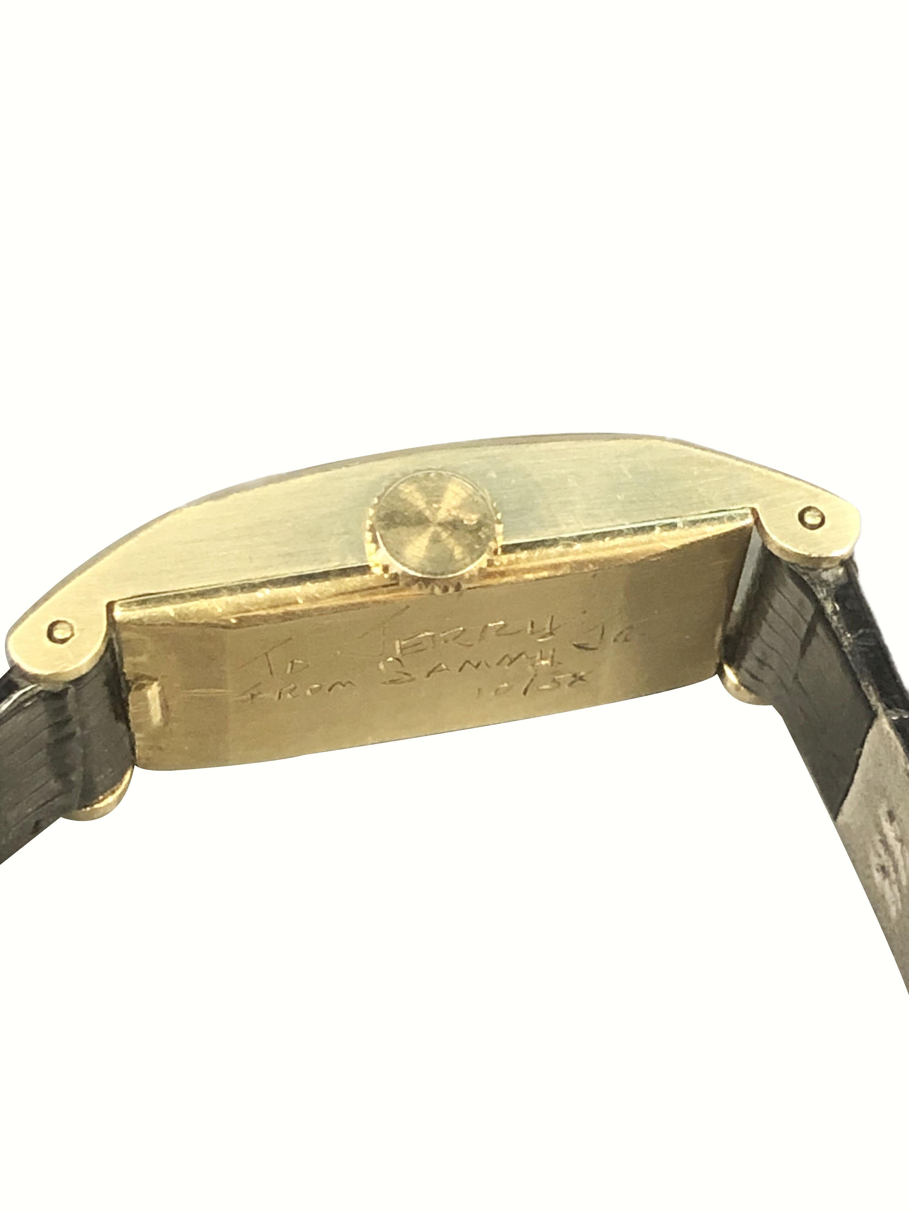 Goldarmbanduhr von Patek Philippe, Jerry Lewis geschenkt von Sammy Davis Jr. im Zustand „Hervorragend“ in Chicago, IL