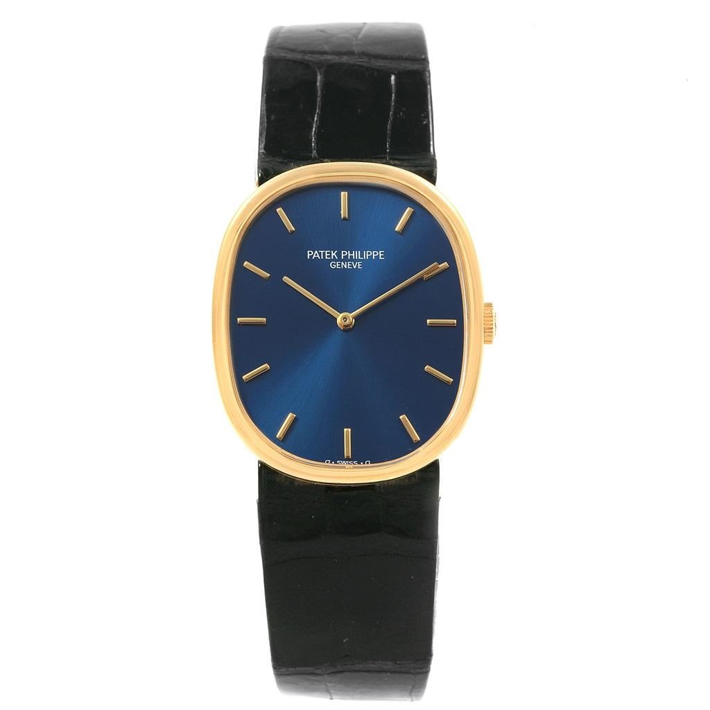 blue golden watch
