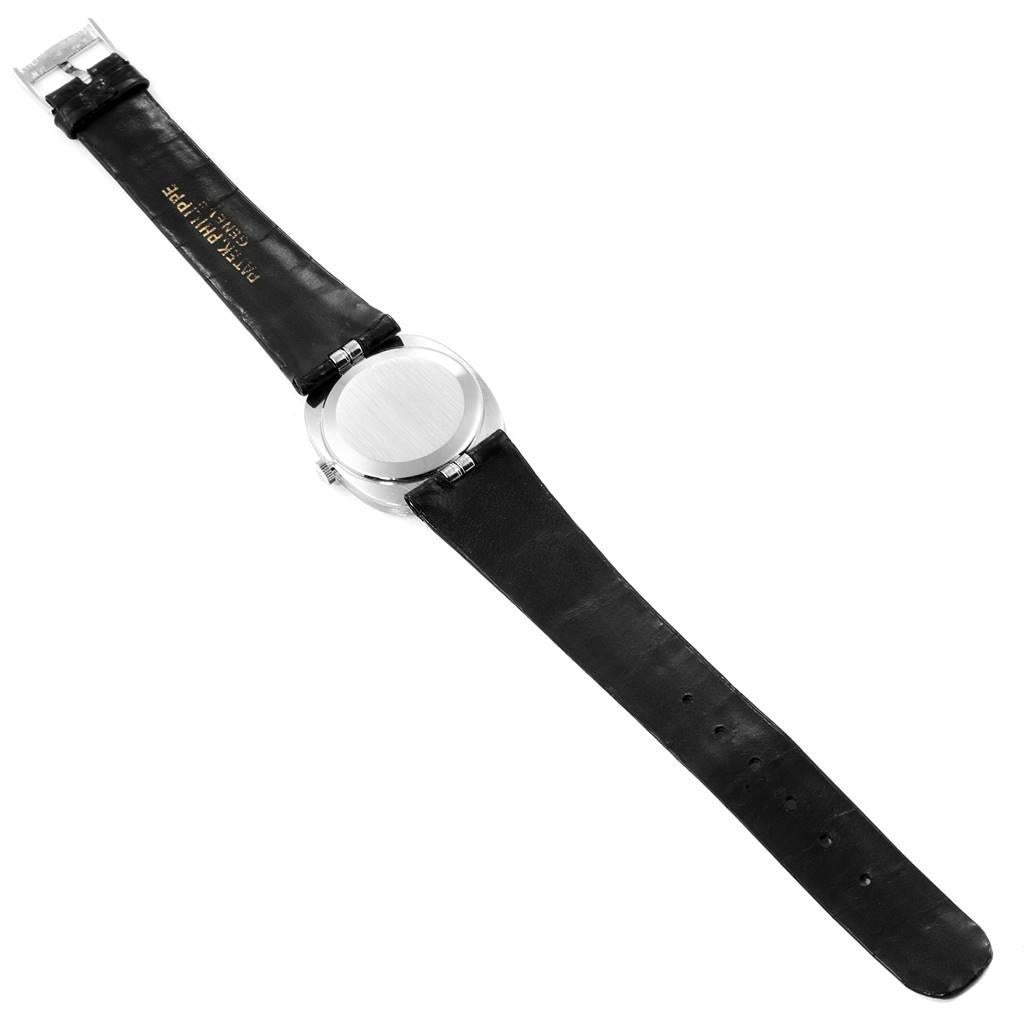 Patek Philippe Golden Ellipse 18 Karat White Gold Black Dial Ladies Watch 3548 For Sale 6