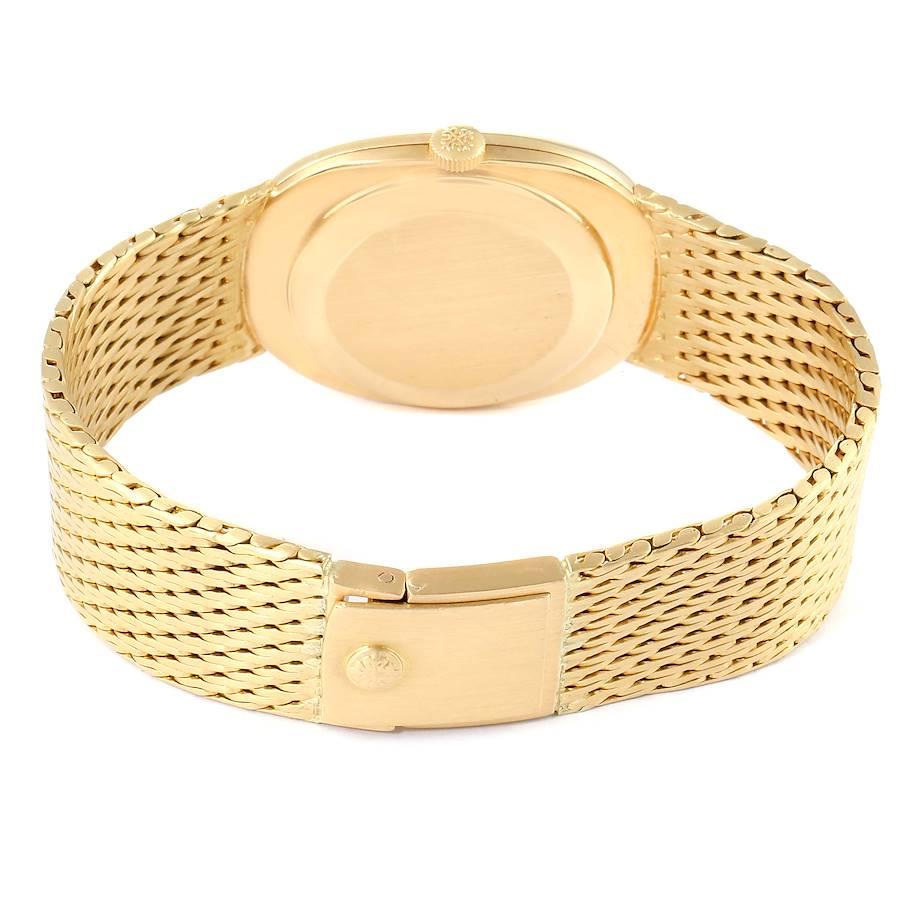 Patek Philippe Golden Ellipse 18k Yellow Gold Blue Dial Ladies Watch 3548 For Sale 3