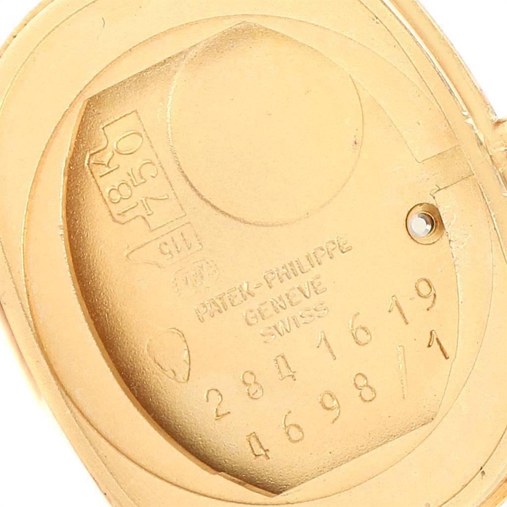 Patek Philippe Golden Ellipse 18 Karat Yellow Gold Blue Dial Ladies Watch 4698 2