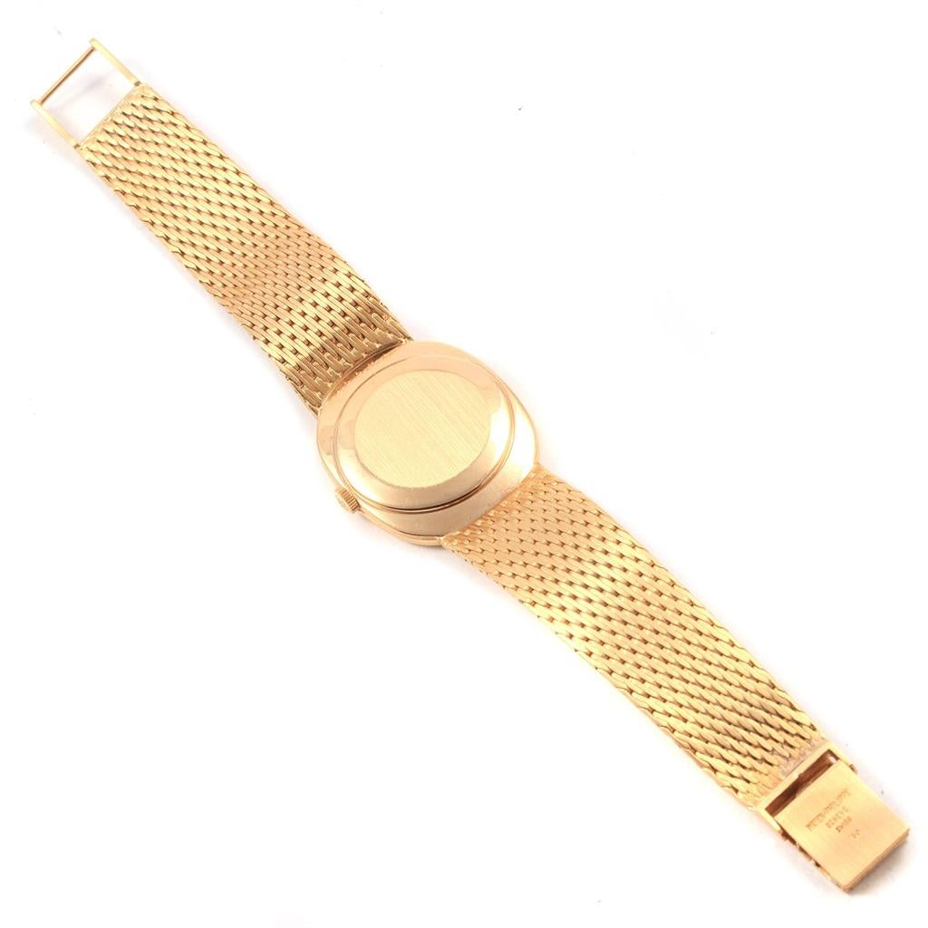 Patek Philippe Golden Ellipse 18 Karat Yellow Gold Blue Dial Men's Watch 3548 For Sale 5