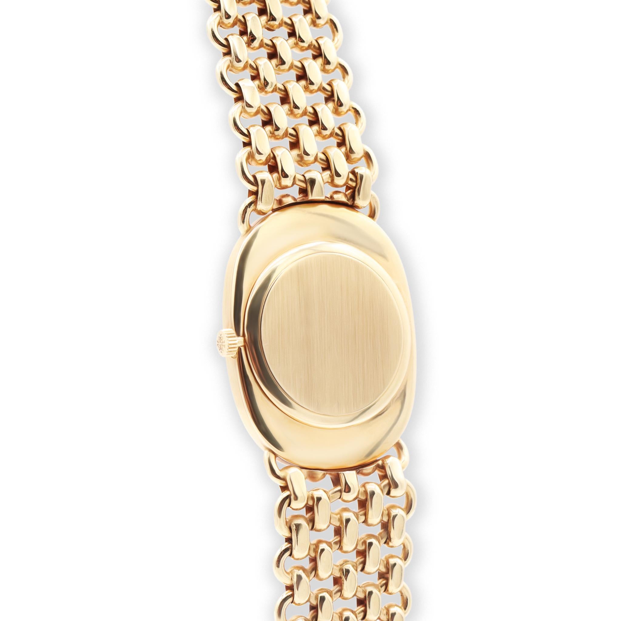 Women's or Men's Patek Philippe Golden Ellipse 18K Yellow Gold Oval Circa 1970s watch For Sale