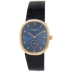 Patek Philippe Golden Ellipse 3978, Blue Dial, Certified