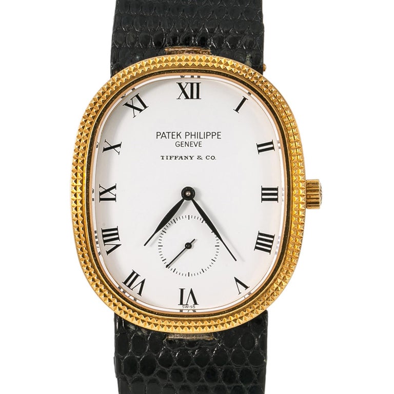 Patek Philippe Golden Ellipse 3987 Black Dial Certified And Warra For Sale At 1stdibs