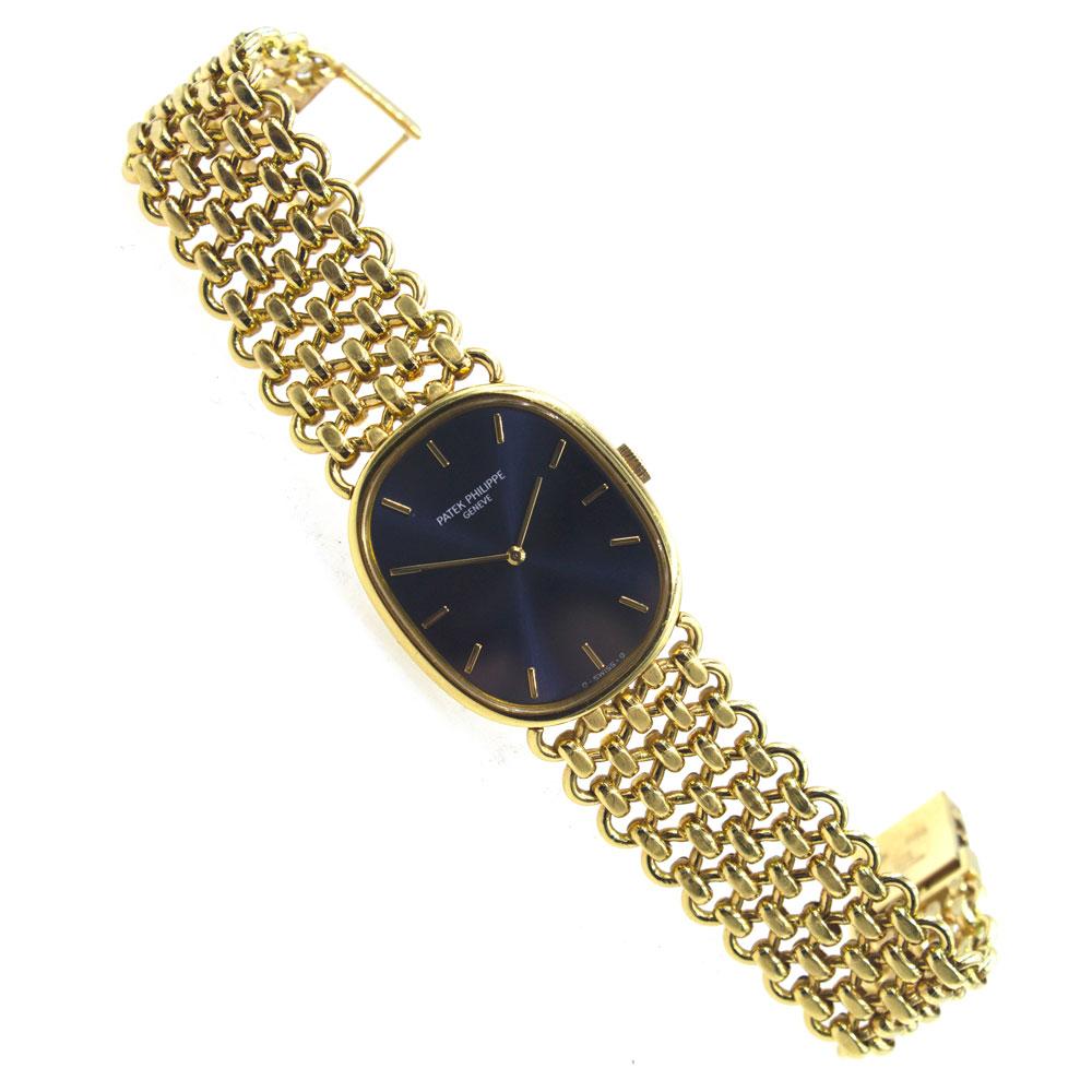 Patek Philippe Golden Ellipse Blue Dial 18 Karat Yellow Gold Watch Style 3848/1 1