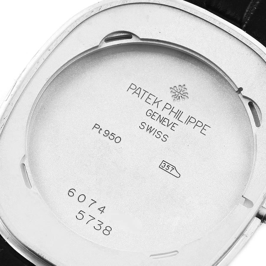 Patek Philippe Golden Ellipse Grande Taille Platinum Blue Dial Watch 5738 In Excellent Condition In Atlanta, GA