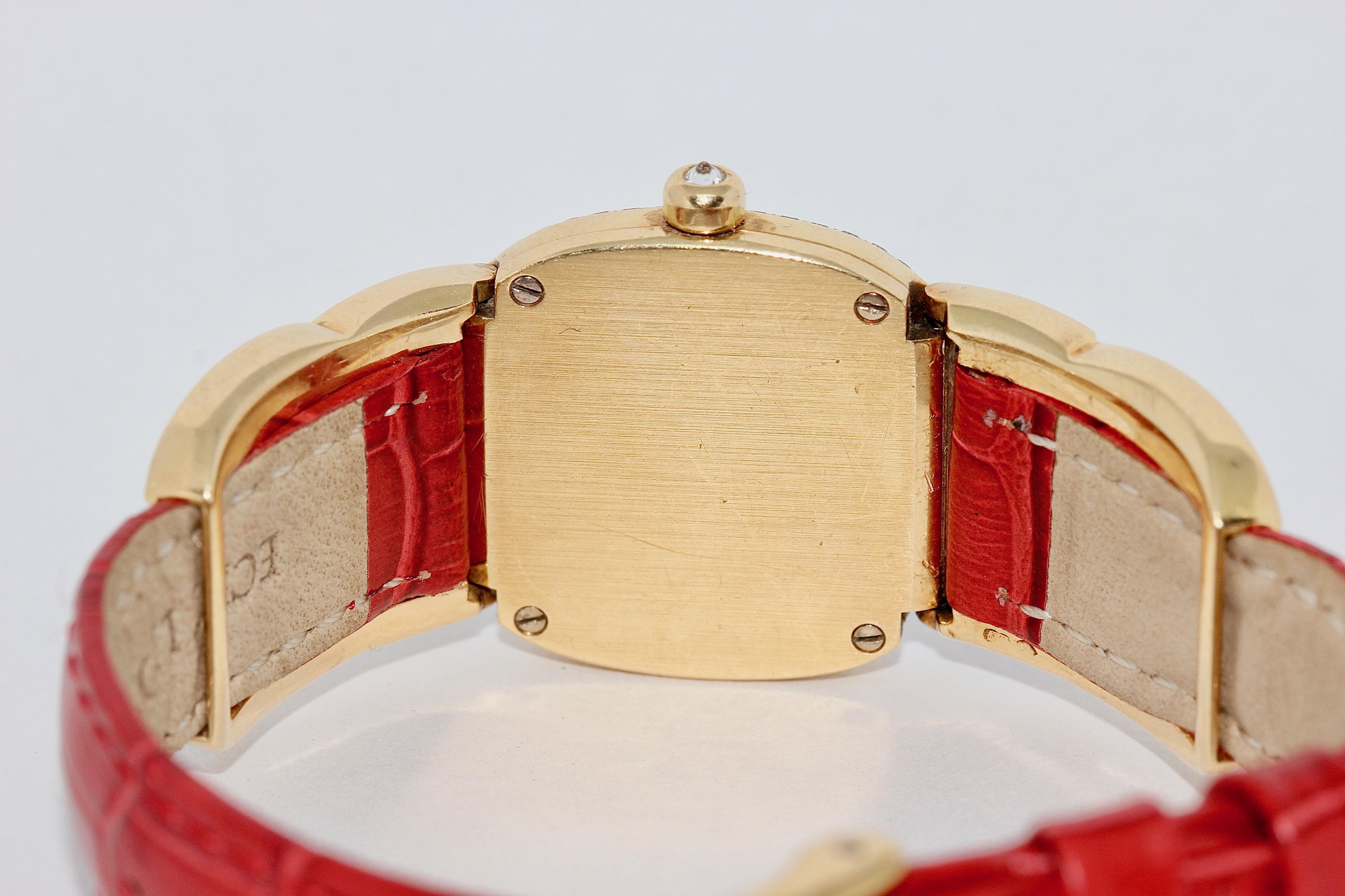 Patek Philippe Golden Ellipse Ladies Wristwatch, with MOP and Diamonds 18K Gold 1