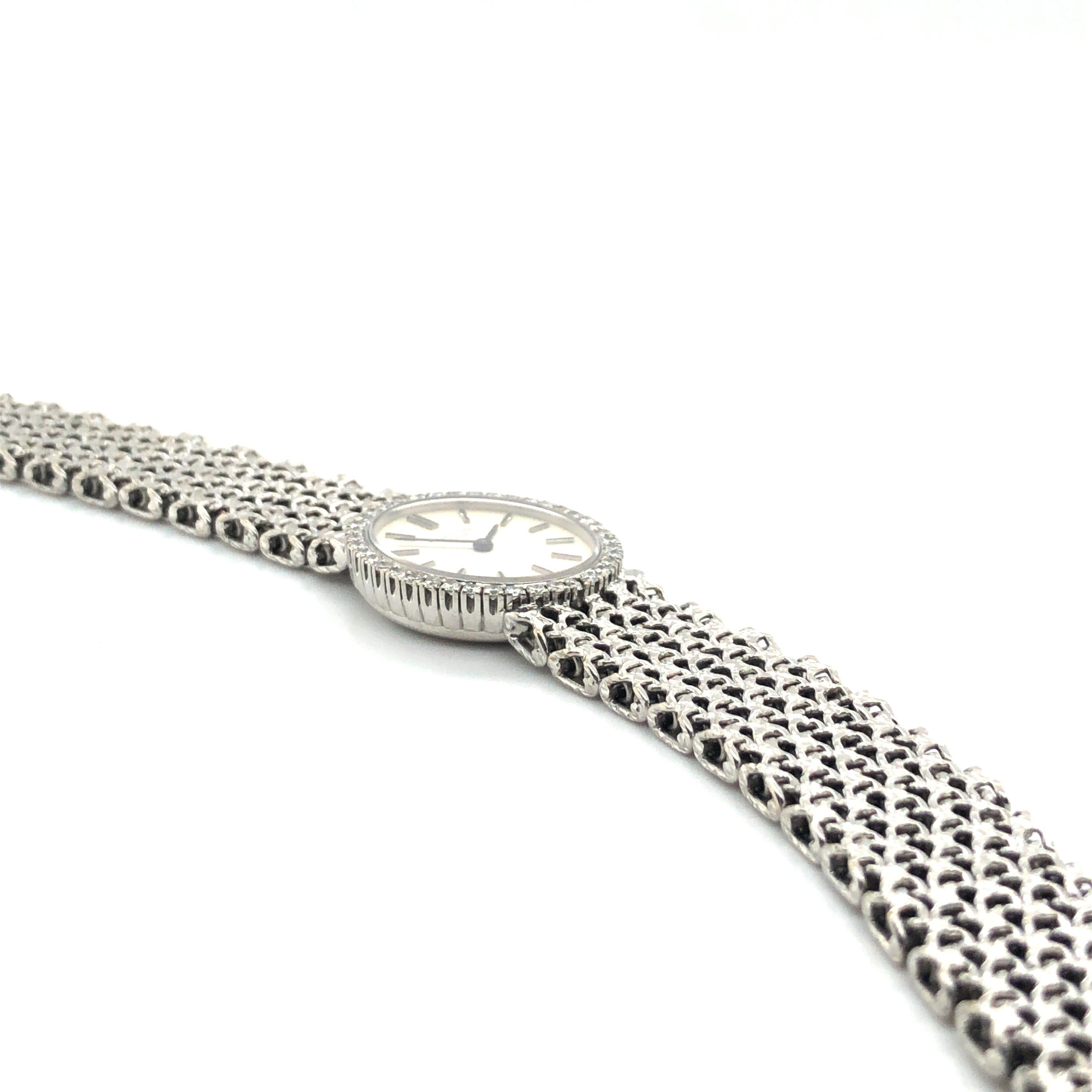Patek Philippe Golden Ellipse Vintage Lady's Diamond Bracelet Watch, Ref. 4178 In Good Condition In Lucerne, CH