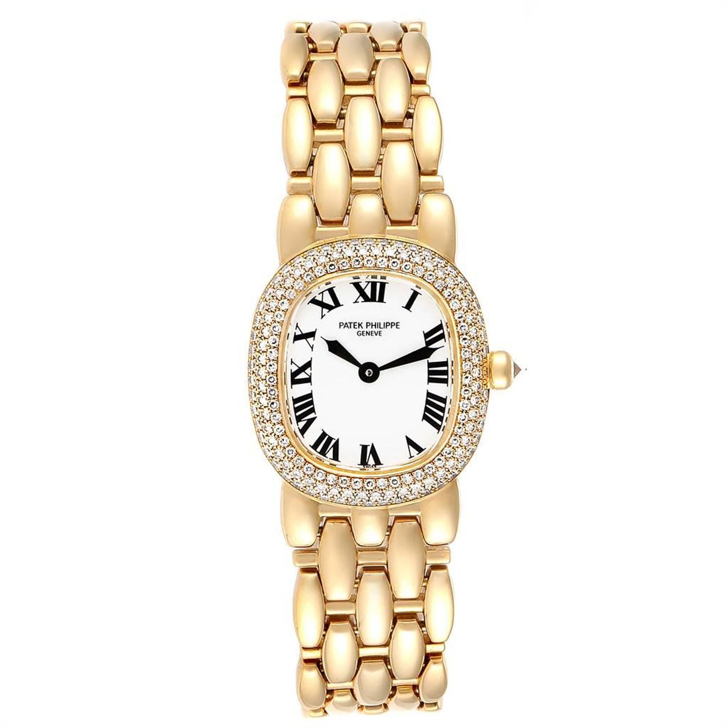 Patek Philippe Golden Ellipse Yellow Gold Diamond Ladies Watch 4831 For Sale At 1stdibs