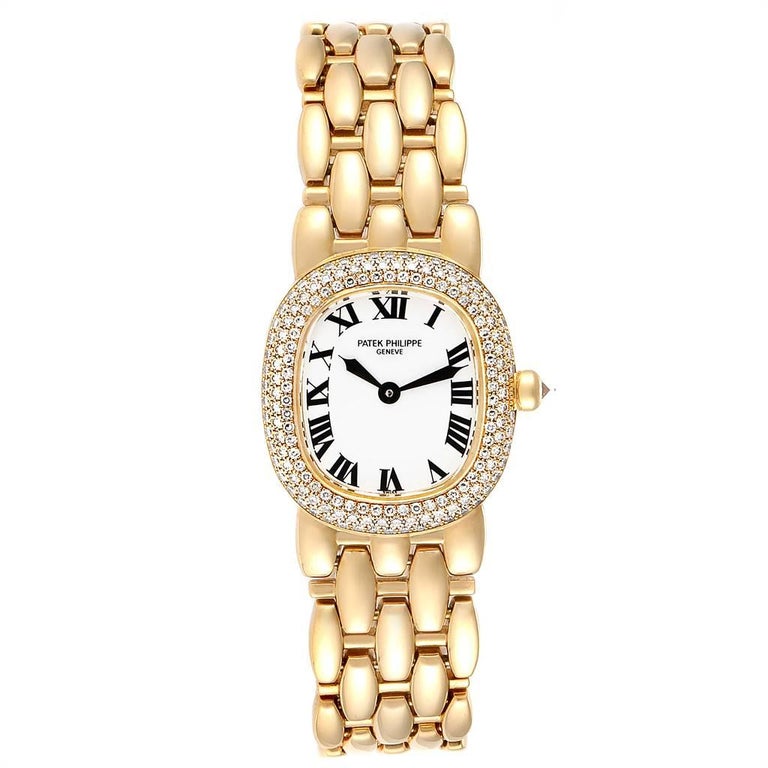 Patek Philippe Golden Ellipse Yellow Gold Diamond Ladies Watch 4831 For Sale At 1stdibs