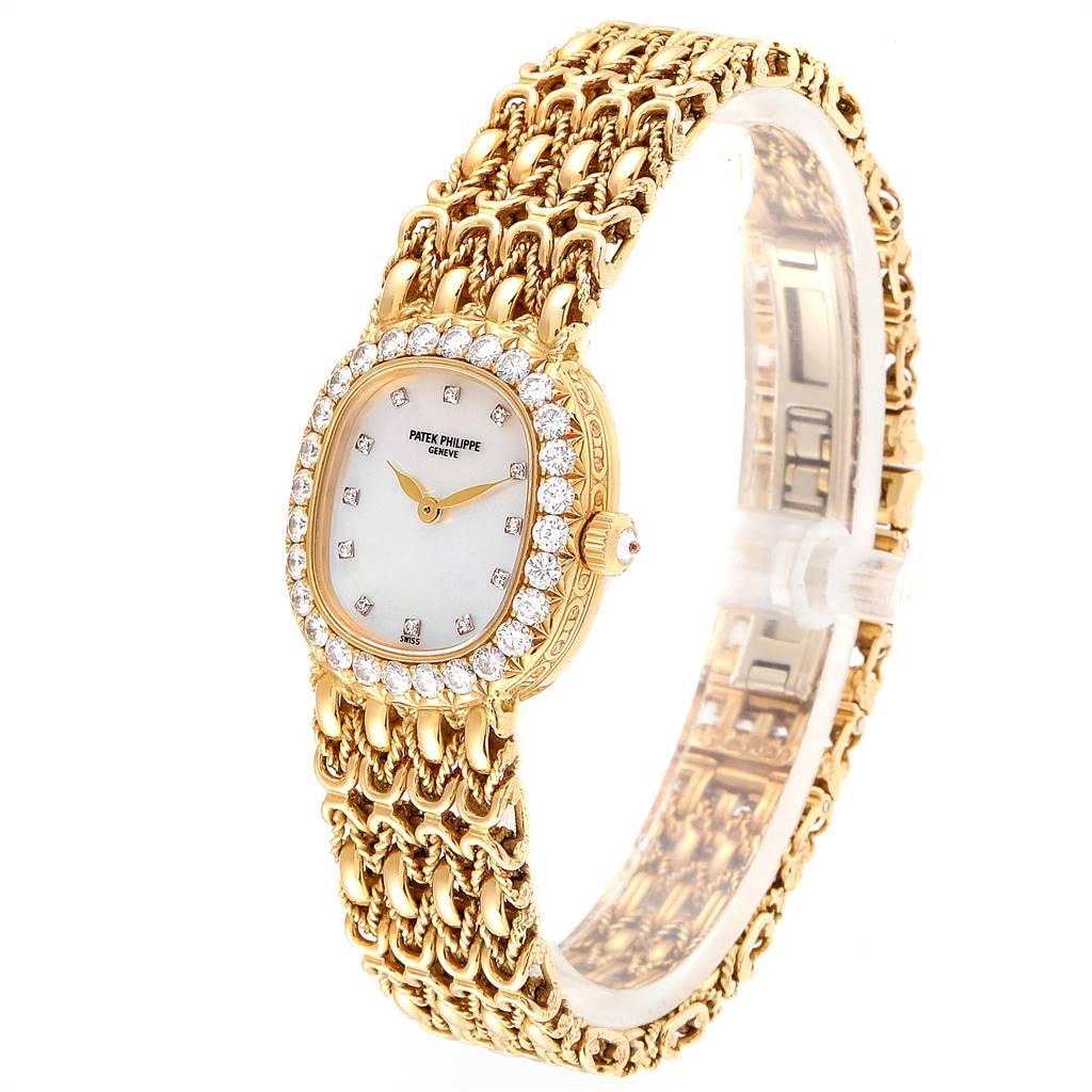 Women's Patek Philippe Golden Ellipse Yellow Gold Diamond Ladies Watch 4931