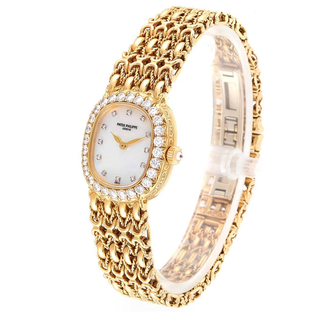 Women's Patek Philippe Golden Ellipse Yellow Gold Diamond Ladies Watch 4931 For Sale