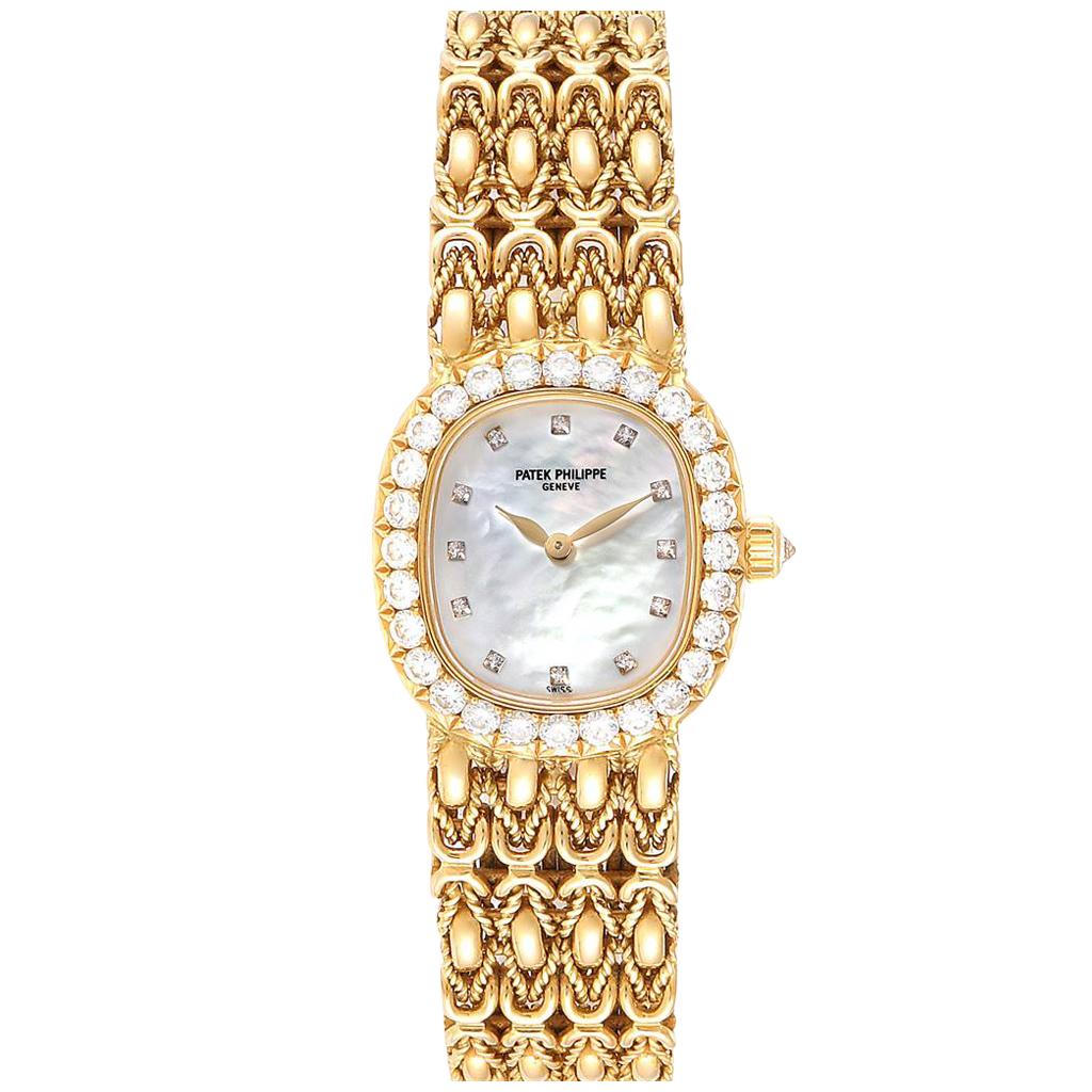 Patek Philippe Golden Ellipse Yellow Gold Diamond Ladies Watch 4931