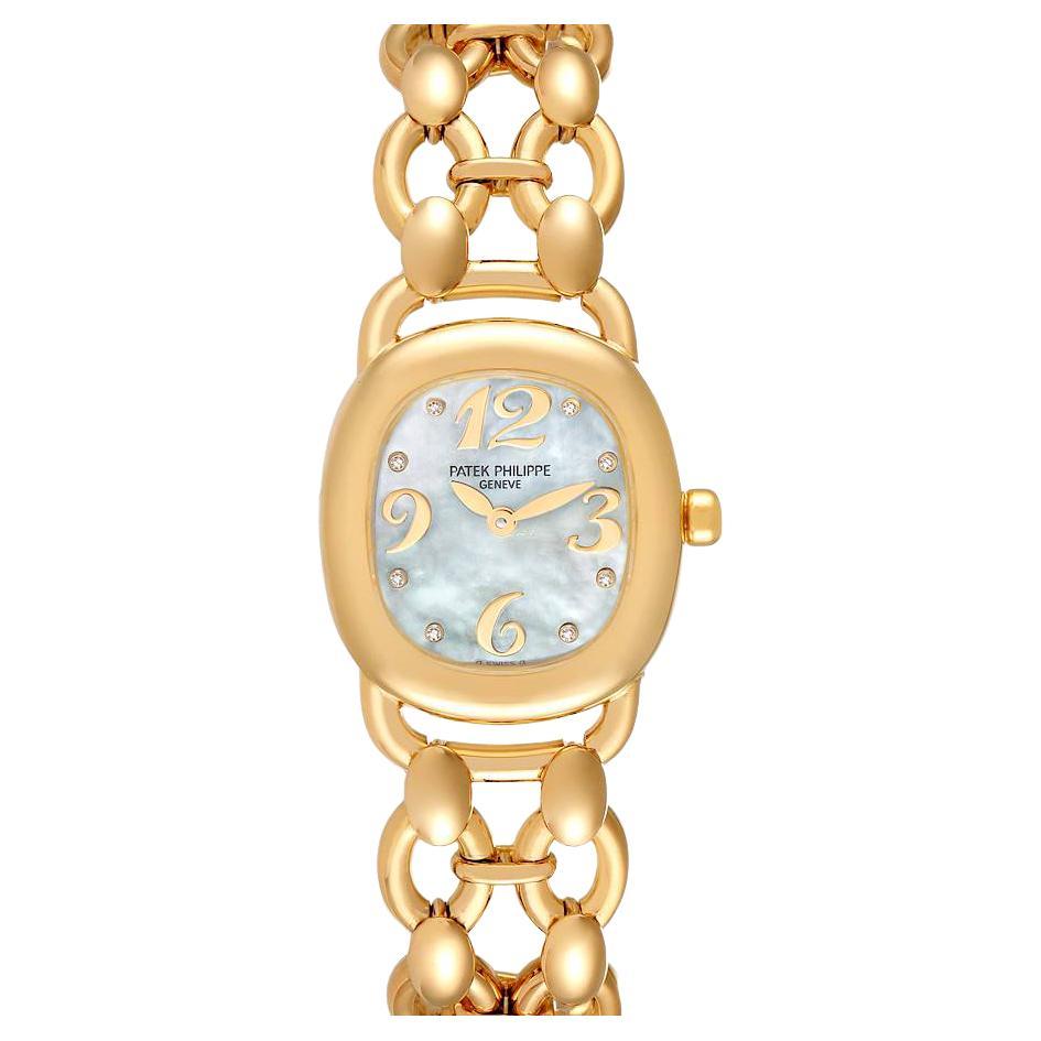 Patek Philippe Ladies Yellow Gold Ellipse Bracelet Wristwatch at 1stDibs