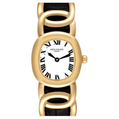 Patek Philippe Golden Ellipse Yellow Gold White Dial Ladies Watch 4830 Papers
