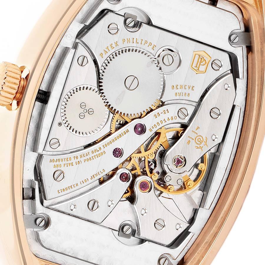 Patek Philippe Gondolo 18k Rose Gold Grey Strap Mens Watch 5098R For Sale 2