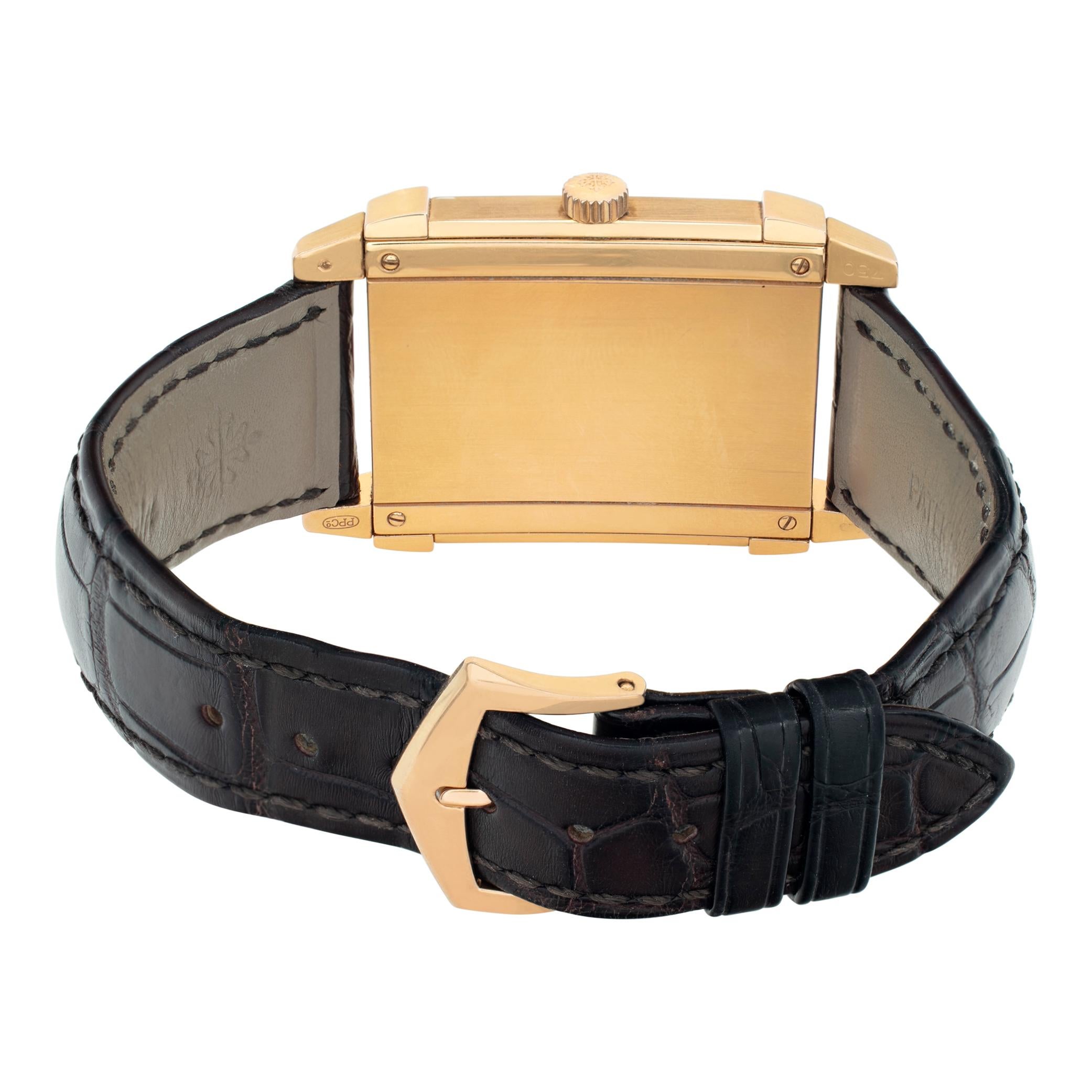 Women's or Men's Patek Philippe Gondolo 18k rose gold Manual Wristwatch Ref 5111R For Sale