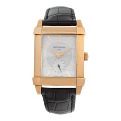 Handgefertigte Patek Philippe Gondolo 18k Roségold Armbanduhr Ref 5111R