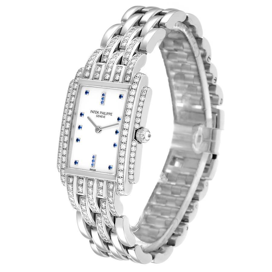Donna Orologio da donna Patek Philippe Gondolo in oro bianco 18 carati con diamanti 4825 in vendita