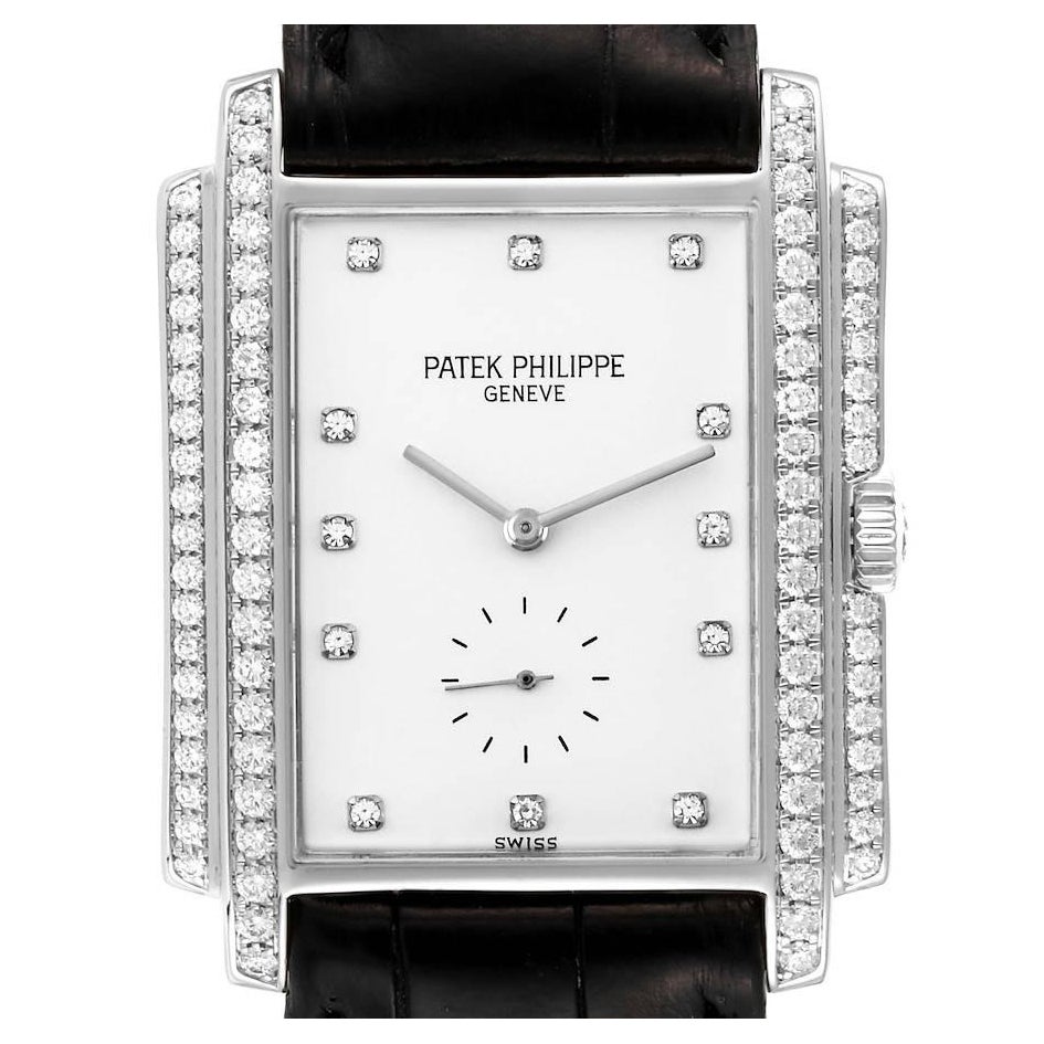 Patek Philippe Gondolo 18k Weißgold Diamant-Herrenuhr 5025 im Angebot