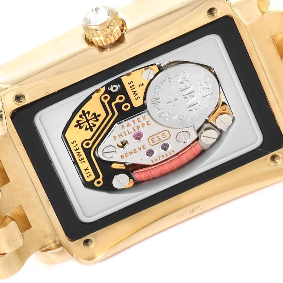Patek Philippe Gondolo 18k Gelbgold MOP Diamant Damenuhr 4825 Papiere im Angebot 4