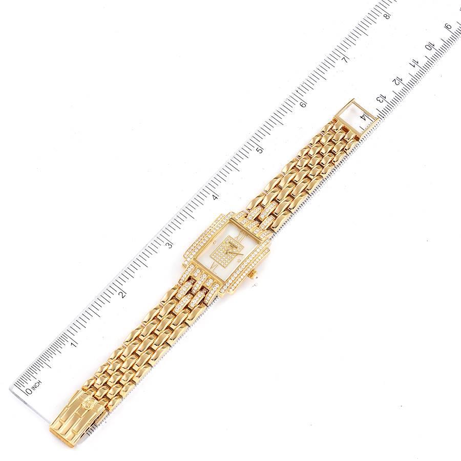 Patek Philippe Gondolo 18k Yellow Gold MOP Diamond Ladies Watch 4825 Papers For Sale 4