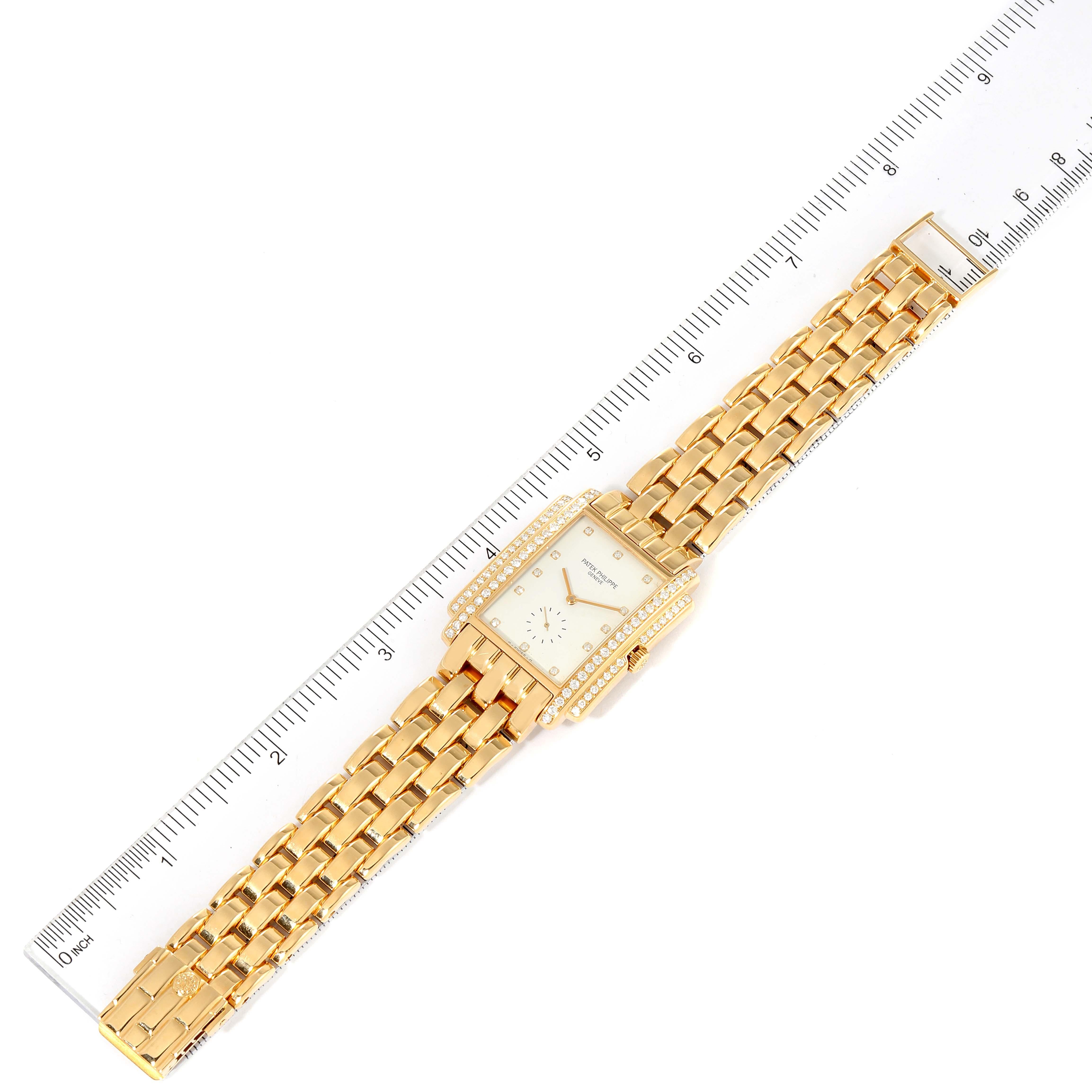 Patek Philippe Gondolo 18k Yellow Gold White Dial Diamond Mens Watch 5025 3