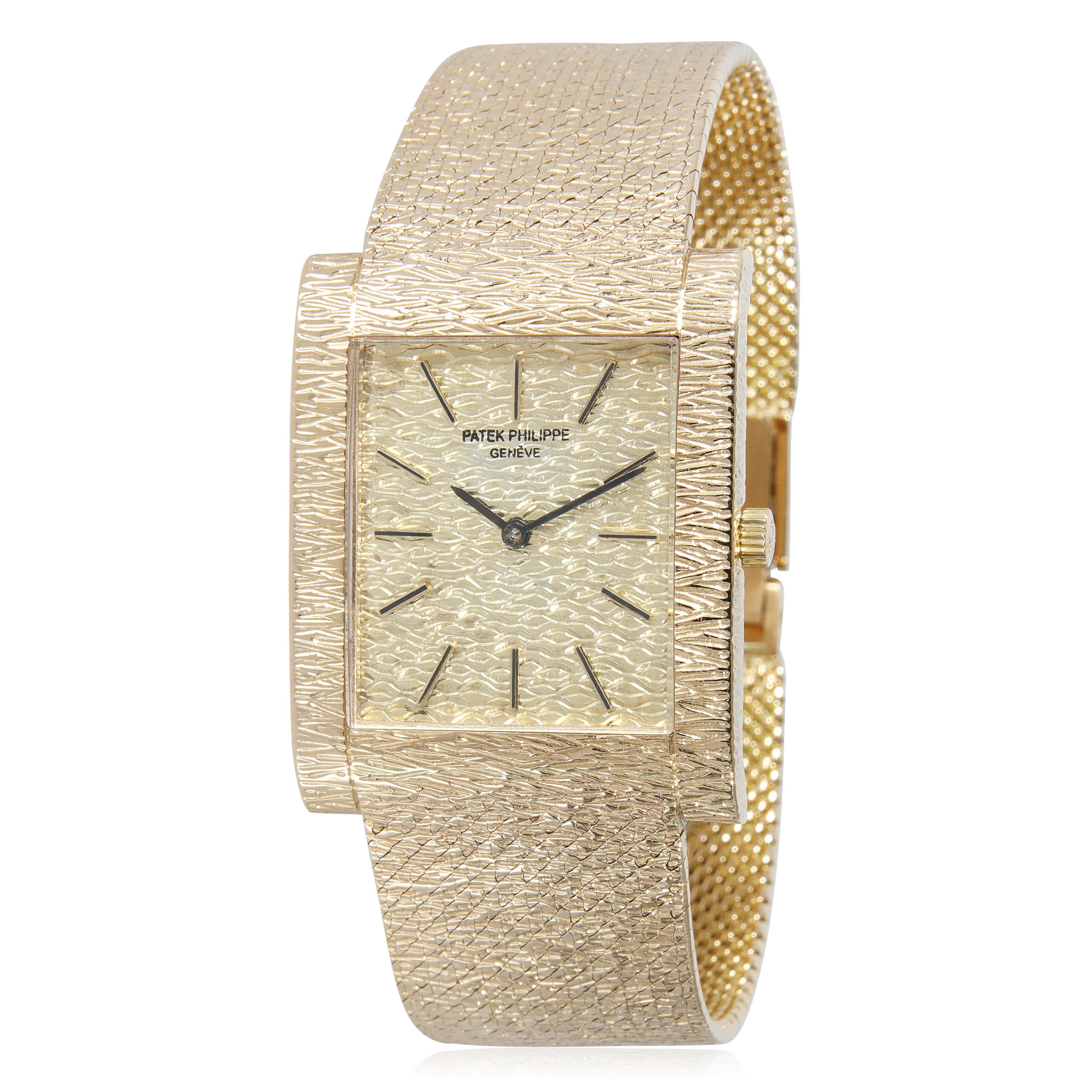 Patek Philippe Gondolo 3553/1 Unisex-Uhr aus 18 Karat Gelbgold

SKU: 131310

PRIMÄRE DETAILS
Marke: Patek Philippe
Modell: Gondolo
Herkunftsland: Schweiz
Uhrwerk Typ: Mechanisch: Handaufzug
Jahr der Herstellung: 1970-1979
Zustand: In ausgezeichnetem