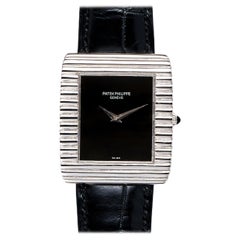 Patek Philippe Gondolo 3733 Onyx Stone Dial 18k White Gold 1970s