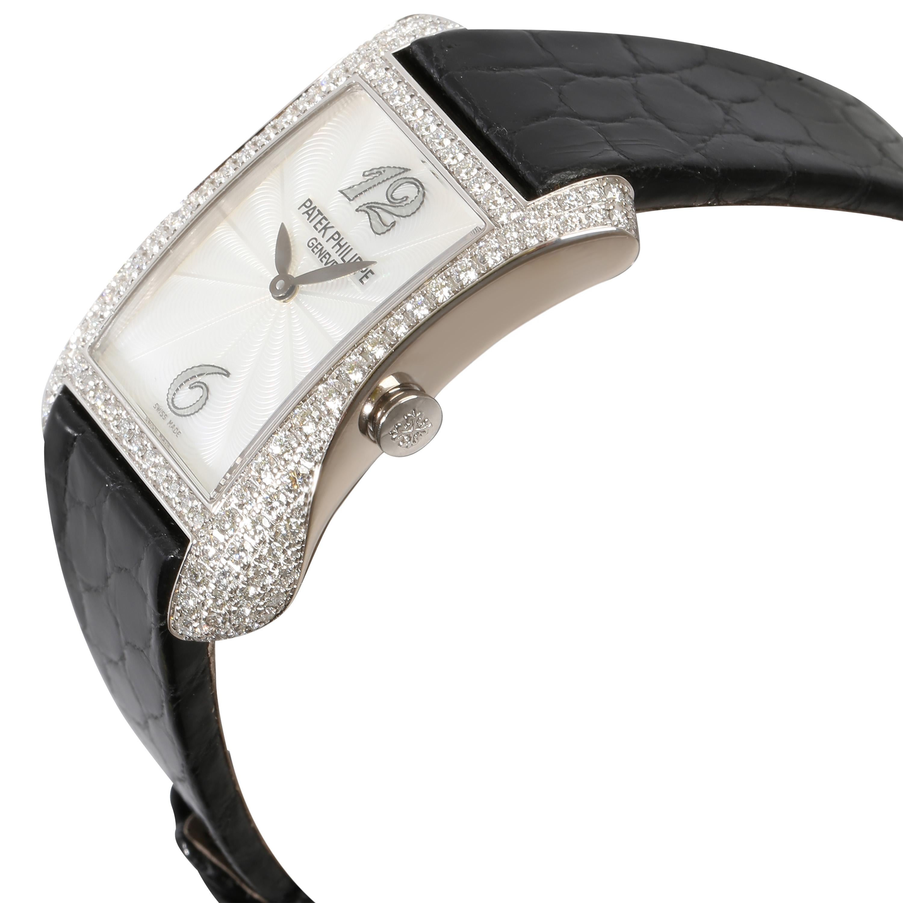 Patek Philippe Gondolo 4972G-001 Women's Watch in 18K White Gold In Excellent Condition For Sale In New York, NY
