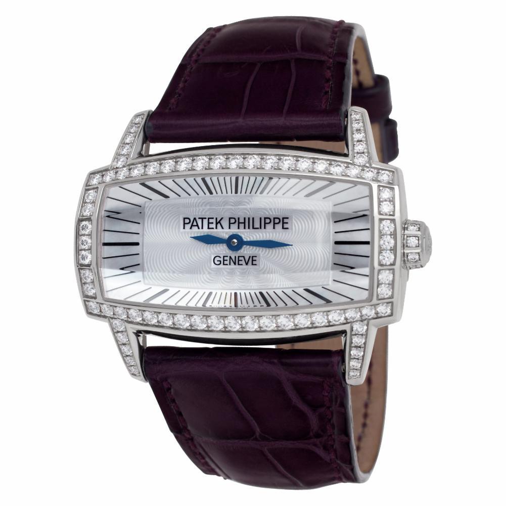 Contemporary Patek Philippe Gondolo 4981G-001, White Dial, Certified and Warrant