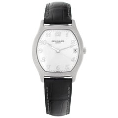 Vintage Patek Philippe Gondolo 5030G White Gold w/ a Silver dial 33.5mm Automatic watch