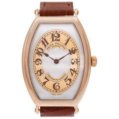 Patek Philippe Gondolo 5098r-001 18 Karat Rose Gold Silver Dial Manual Watch