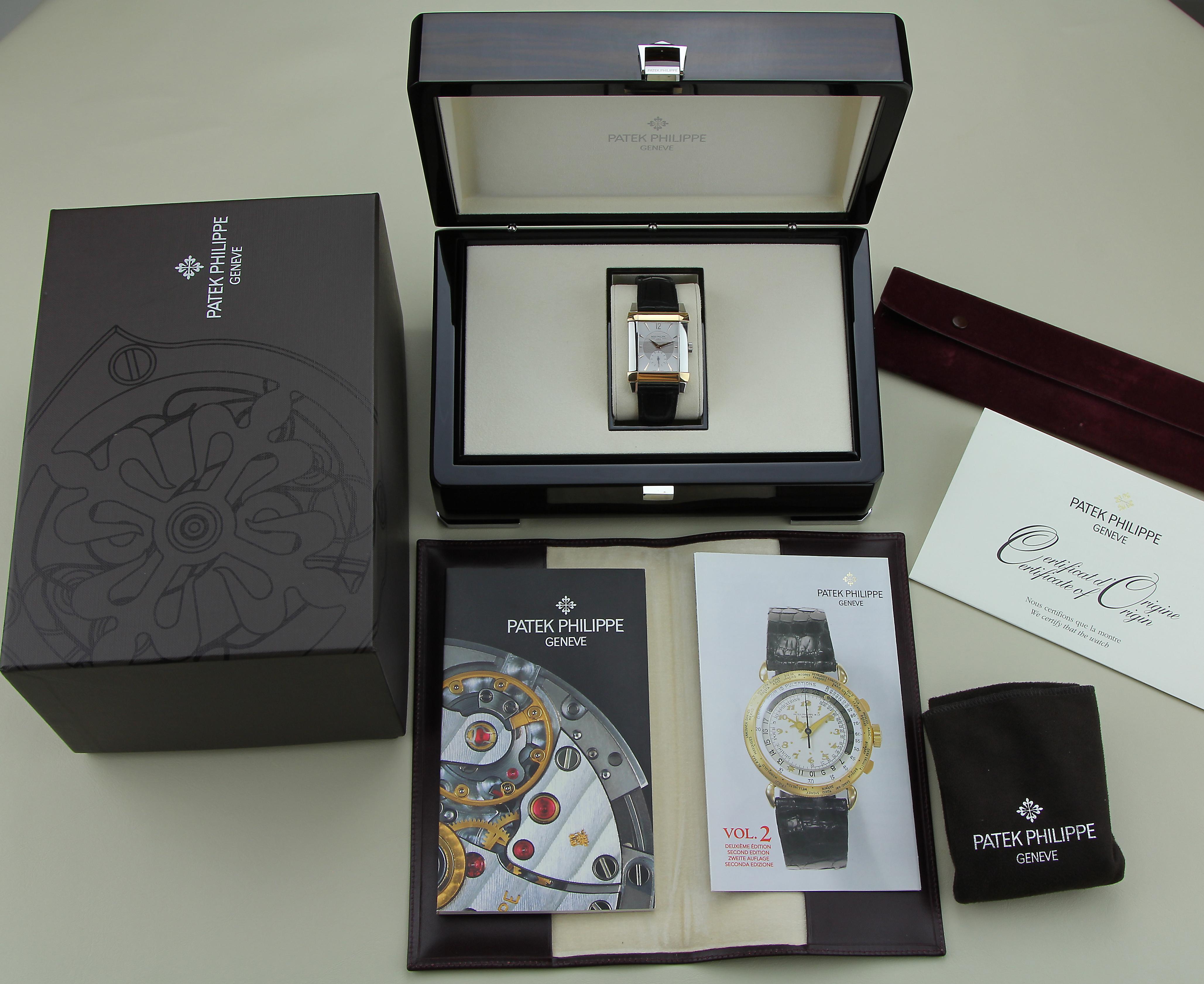 Patek Philippe Gondolo 5111PR-001 Platinum 18 Karat Gold Gents Box and Papers In Good Condition In London, GB