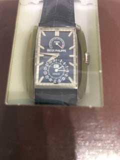 Patek Philippe Gondolo 8 Day Power Reserve Gold Blue Dial Men's Watch 5200g