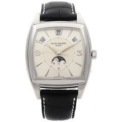 Patek Philippe Gondolo Calendrier annuel Montre automatique pour hommes en or blanc 18 carats 5135