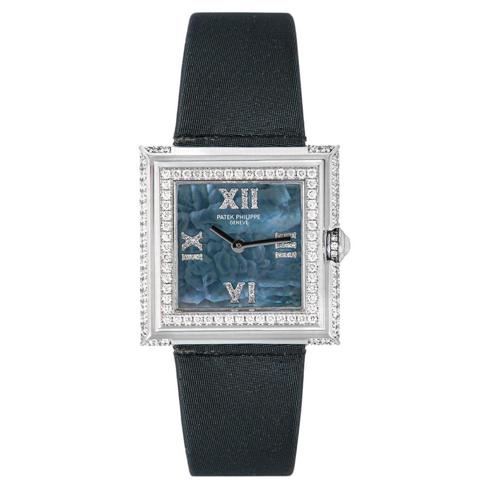 Blaues Perlmutt-Diamant-Set für Gondolo von Patek Philippe 4869G