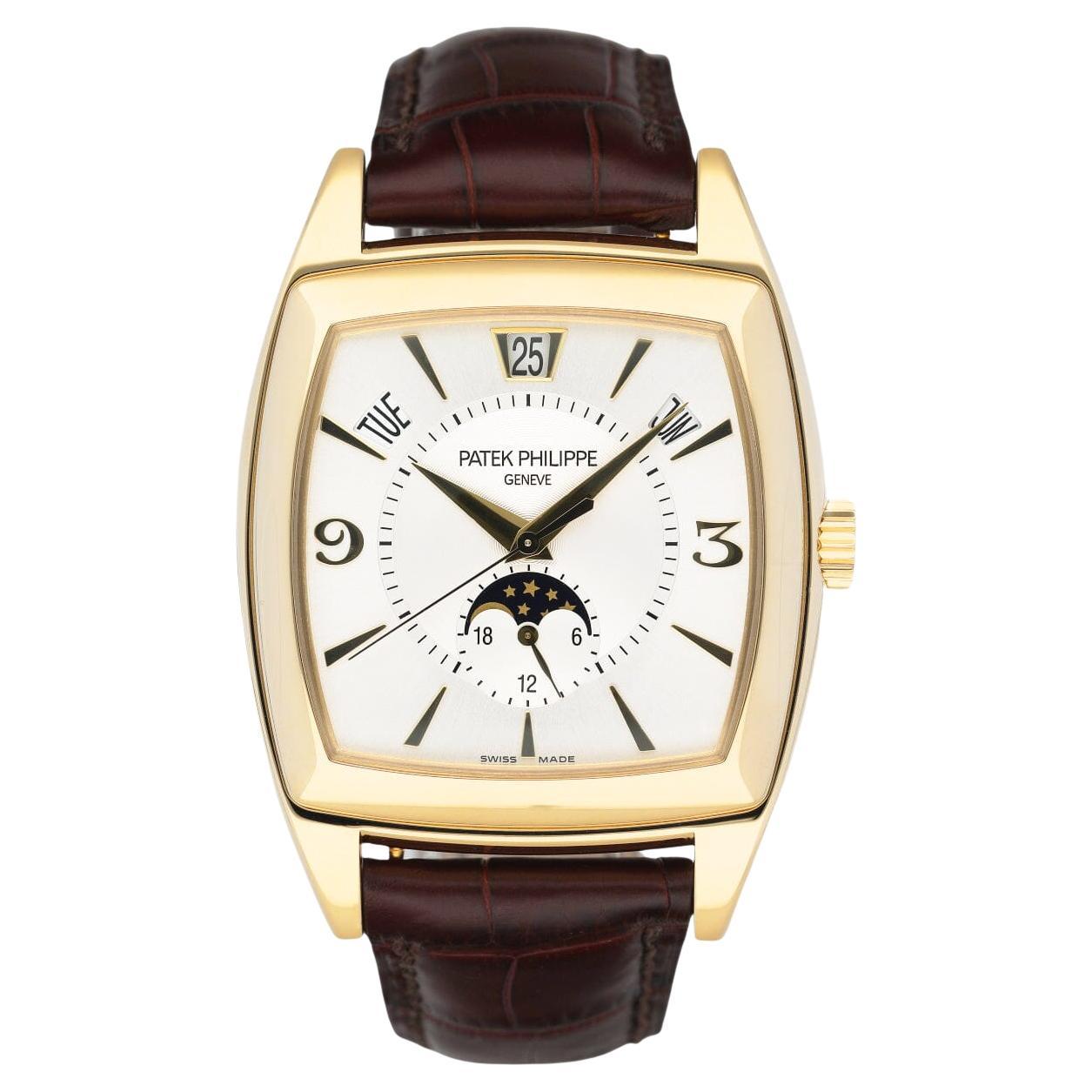 Patek Philippe Gondolo Calendario 5135J 18K Yellow Gold Mens Watch Box Papers