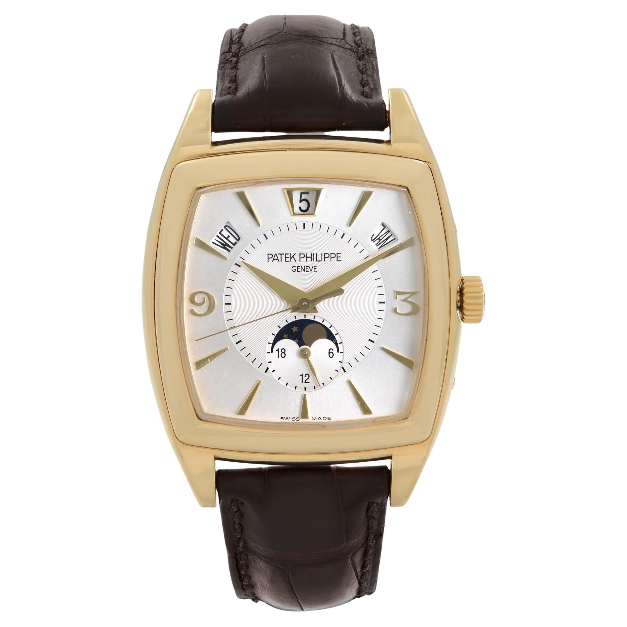 Patek Philippe White Gondolo Calendario Gold Wristwatch Ref 5135G at ...